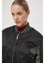 Bomber bunda Alpha Industries MA-1 Cyber Wmn černá barva, přechodná, oversize