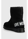 Semišové sněhule Love Moschino WINTER30 černá barva, JA24423H0HJA5000