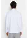 Trendyol White Regular Fit Embroidery Detailed Shirt