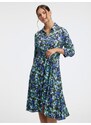 Orsay Zeleno-modré dámské květované košilové šaty - Dámské