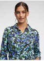 Orsay Zeleno-modré dámské květované košilové šaty - Dámské