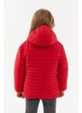 River Club Girl's Water and Windproof Fiber Red Hooded Coat