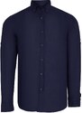 G721 DEWBERRY MENS SHIRT-PLAIN NAVY BLUE