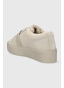 Semišové sneakers boty Calvin Klein FLTFRM CUPSOLE LT W/HW SUE WL béžová barva, HW0HW01820