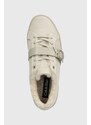 Semišové sneakers boty Calvin Klein FLTFRM CUPSOLE LT W/HW SUE WL béžová barva, HW0HW01820