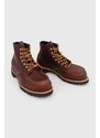 Kožené boty Red Wing Roughneck Moc Toe pánské, hnědá barva, 8146