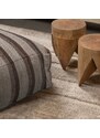 Hoorns Šedo-hnědý bavlněný puf Rooks 60 x 60 cm