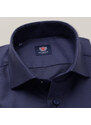 Willsoor Pánská tmavě modrá slim fit košile s jemným vzorem 15599