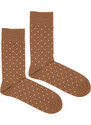 BUBIBUBI Hnědé ponožky s puntíky 39-42