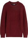bonprix Pletený bavlněný svetr, pro děti Červená