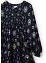 Dívčí šaty Desigual 23WGVW05 DRESS LONG SLEEVE černá barva, mini