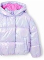 Dětská bunda Desigual 23WGEW01 PADDED SHORT OVERCOAT růžová barva