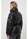 Péřová bunda MICHAEL Michael Kors dámská, černá barva, přechodná