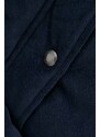 Manšestrová péřová bunda Polo Ralph Lauren tmavomodrá barva