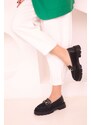 Soho Black Suede Women's Casual Shoes 18012