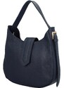 Delami Vera Pelle Elegantní dámská kožená kabelka Avril, tmavě modrá