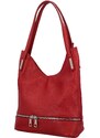 Delami Vera Pelle Luxusní dámská kožená kabelka Yadira, červená