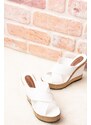 Fox Shoes White Women's Slippers
