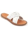 Capone Outfitters Mules - White - Flat