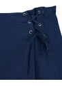 Trendyol Navy Blue Lace-Up and Eyelet Detail Woven Shorts Skirt