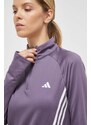 Tréninková mikina adidas Performance Hyperglam fialová barva, s potiskem