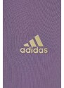 Legíny adidas dámské, fialová barva, s potiskem