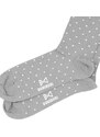 BUBIBUBI Světlešedé ponožky s puntíky 39-42