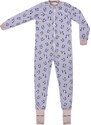 Veselá Nohavice Dětské pyžamo overal s ťapičkami šedý Panda