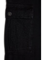 Trendyol Black Wide Fit Cargo Pocket Jeans Loose Denim Trousers