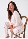 LC Waikiki V-Neck Patterned Women's Pajamas Set