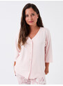 LC Waikiki V-Neck Patterned Women's Pajamas Set