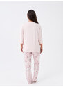 LC Waikiki V-Neck Patterned Women's Pajamas Set