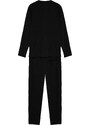 Trendyol Black Regular Fit Waffle Knitted Pajamas Set