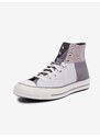 Růžovo-šedé pánské kotníkové tenisky Converse Chuck 70 Crafted Patchwo - Pánské