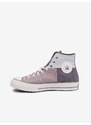 Růžovo-šedé pánské kotníkové tenisky Converse Chuck 70 Crafted Patchwo - Pánské