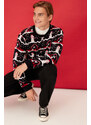 Trendyol Pánské Vícebarevné Regular Fit Posádka Neck Vánoční pletený svetr
