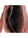Střední/velká pánská kožená crossbody taška GreenWood no. 836 hnědá