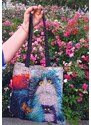 Flor de Cristal Plátěná taška přes rameno Crazy dogs