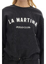 MIKINA LA MARTINA WOMAN FLEECE CREW NECK PEACHED