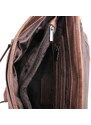 Tříoddílová velká kožená pánská crossbody taška GreenWood no. 837 khaki na formát A4