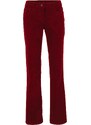 bonprix Strečové manšestrové kalhoty Bootcut Červená