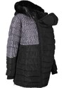 bonprix Těhotenský a nosící zimní kabát s potiskem Černá