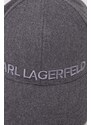 Kšiltovka Karl Lagerfeld šedá barva, s aplikací