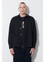 Košile Universal Works TRAVAIL OVERSHIRT černá barva, relaxed, s klasickým límcem, 29905