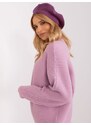 Wool Fashion Italia Baret s kašmírem fialový