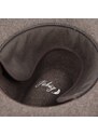 Cestovní modrý voděodolný klobouk vlněný od Fiebig s menší krempou a ušní klapky