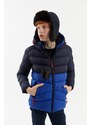 River Club Boy's Water and Windproof Fiber Lined Dark Blue-sax Hooded Coat