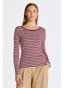 TRIČKO GANT SLIM STRIPED 1X1 RIBBED LS T-SHIRT červená XS