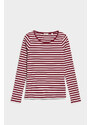 TRIČKO GANT SLIM STRIPED 1X1 RIBBED LS T-SHIRT červená XS