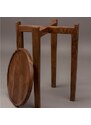 Hnědý dřevěný odkládací stolek DUTCHBONE SHANE 40 cm